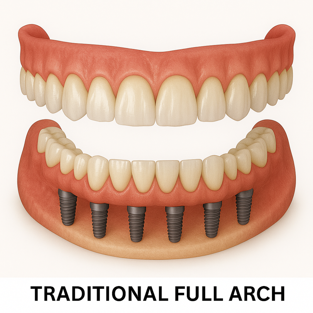 Traditional full arch dental implants image