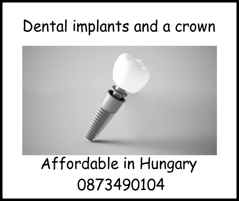 Dental implants and a crown in Hungary image