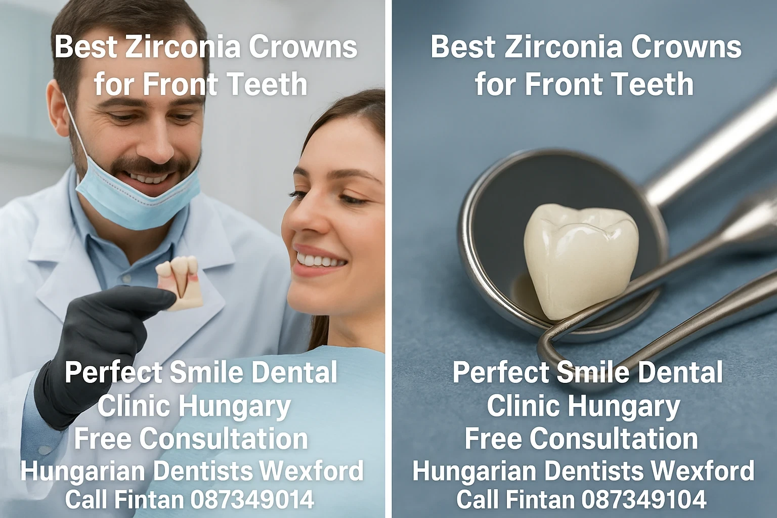 Zirconia crowns for front teeth cheaper Perfect Smile Hungary image