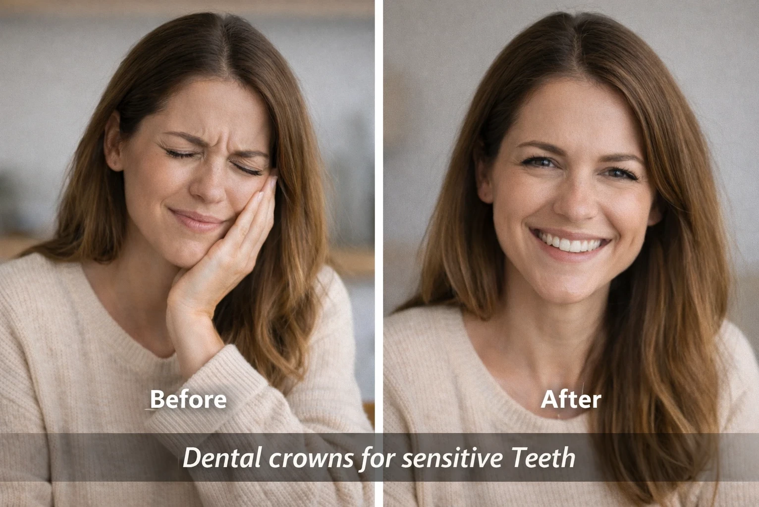 Dental crowns for sensitive teeth image