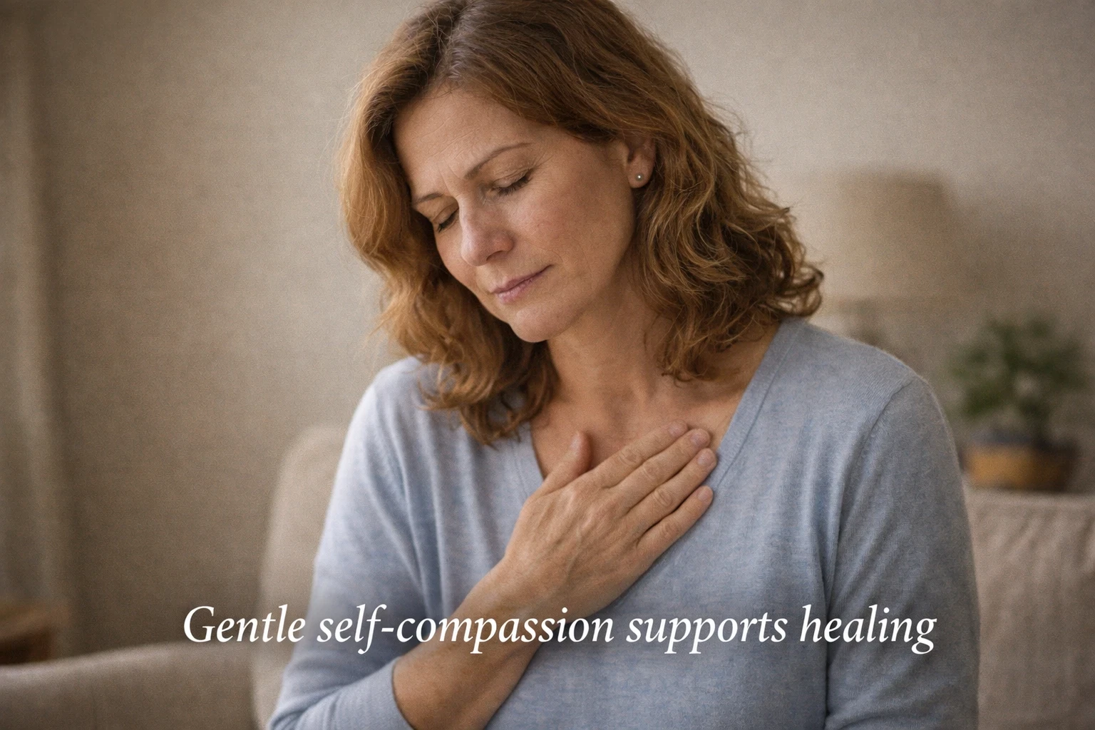 Gentle self compassion supports healing image
