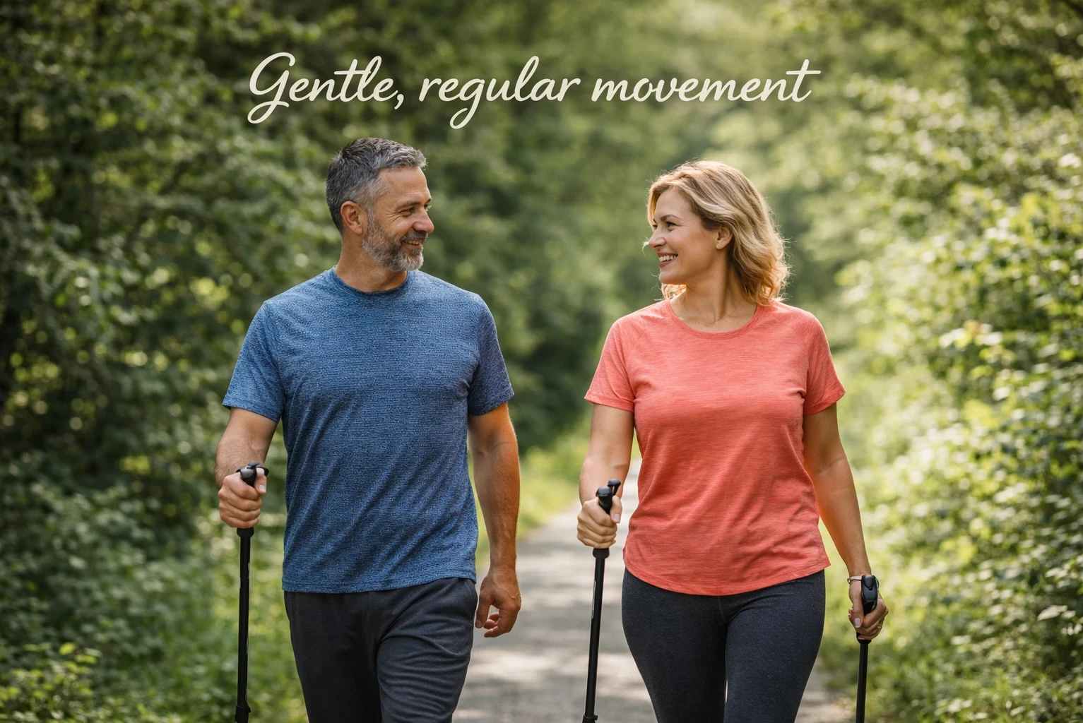 Daily walks help to relieve pain without medications image