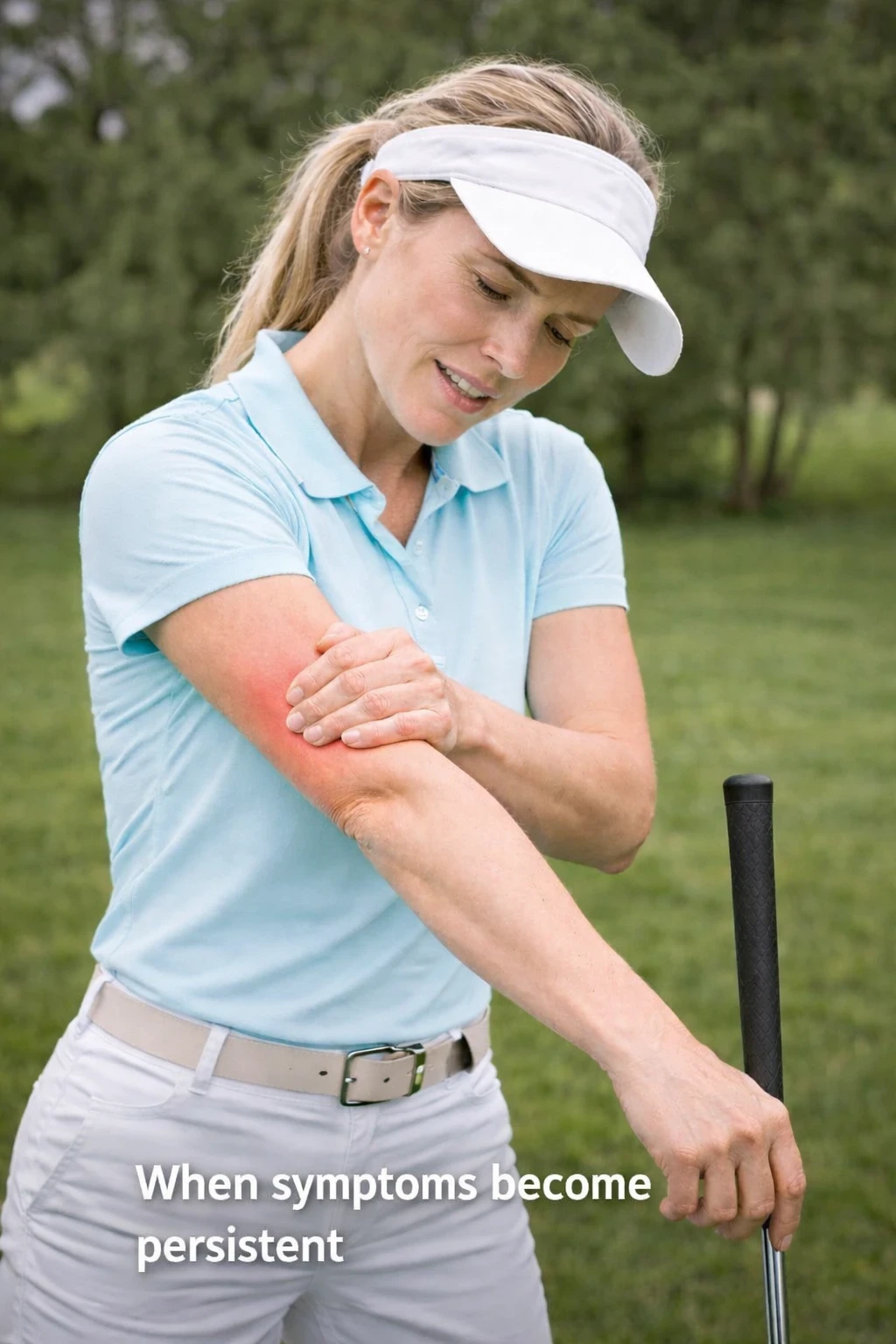 When golf elbow symptoms become persistent image