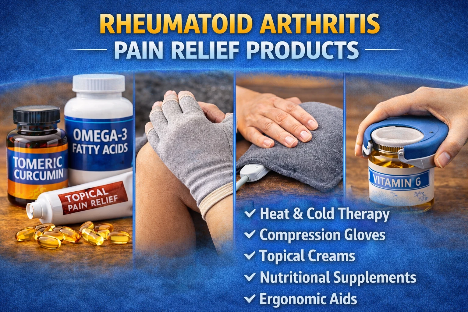 Rheumatoid arthritis pain relief products image