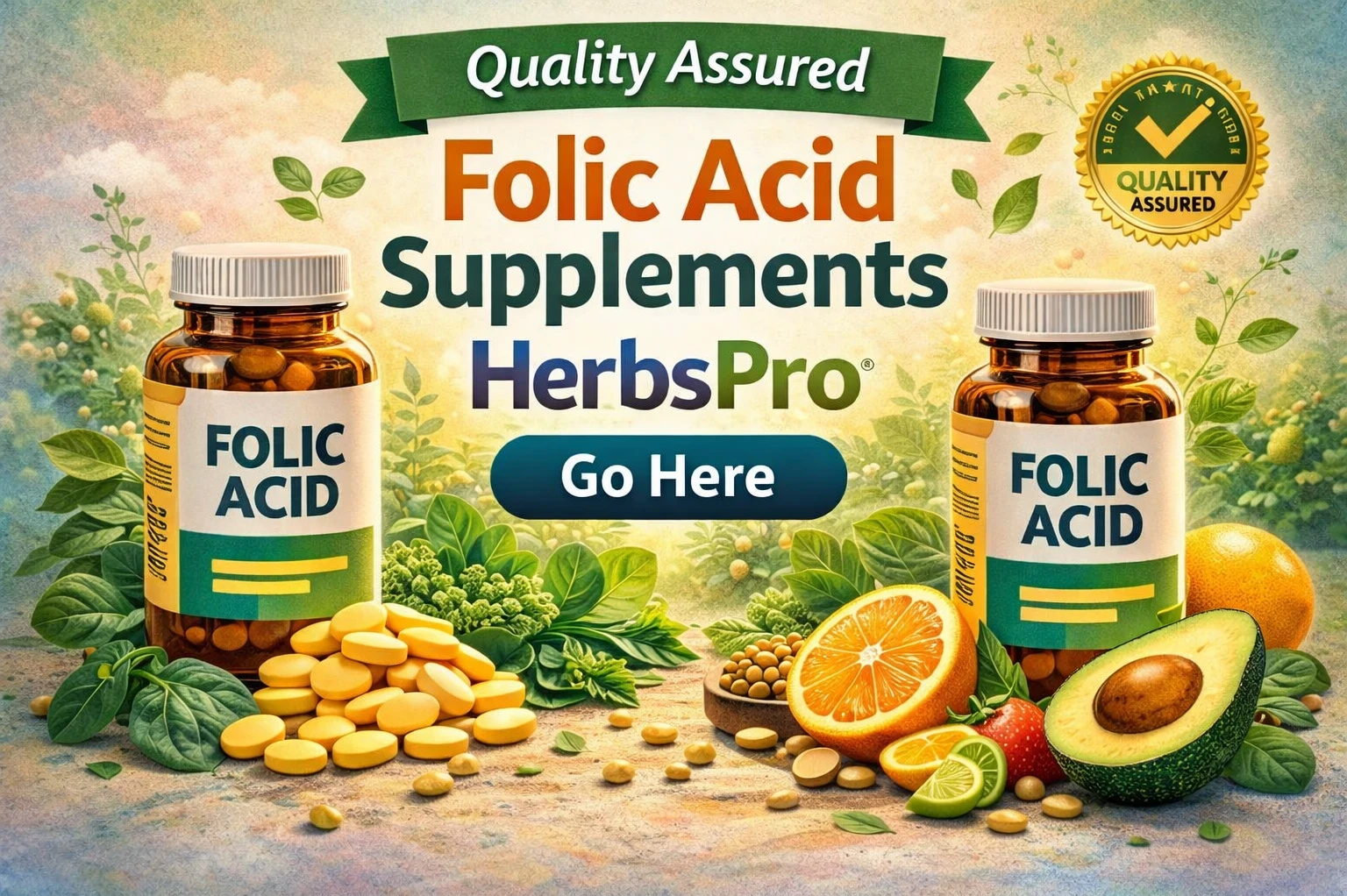 Quality assured Folic Acid Supplements at HerbsPro image 