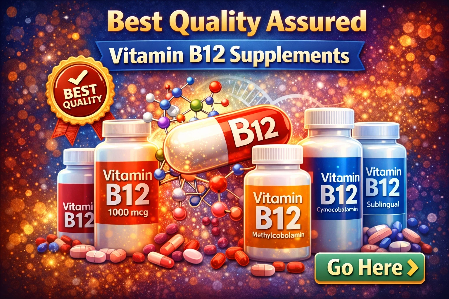 Best quality assured vitamin B12 supplements at HerbsPro image