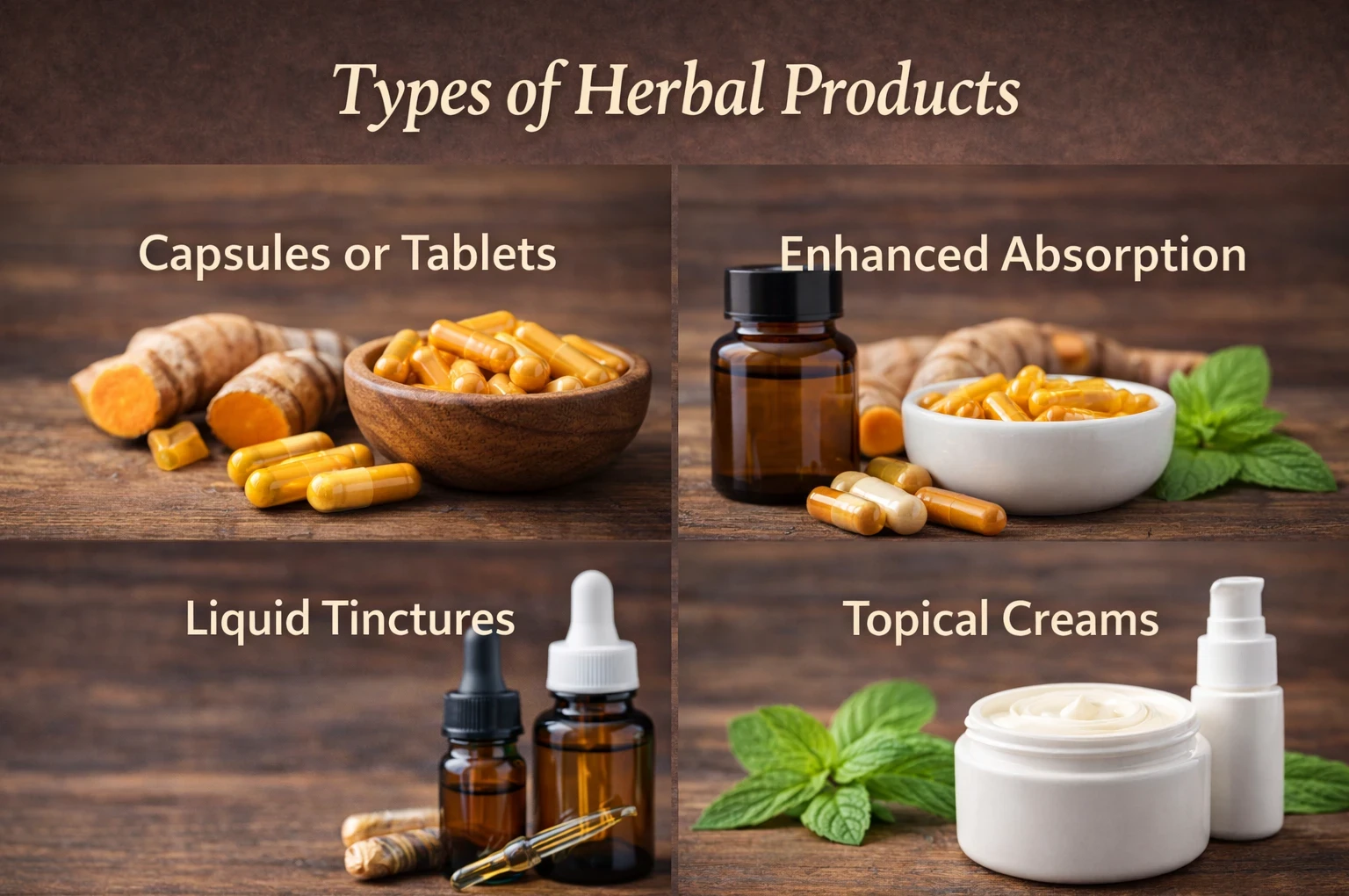Types of Herbal Products for chronic pain image
