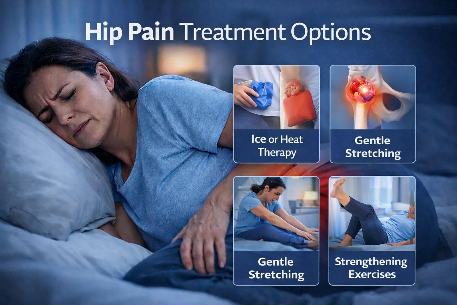 Hip pain treatment options image