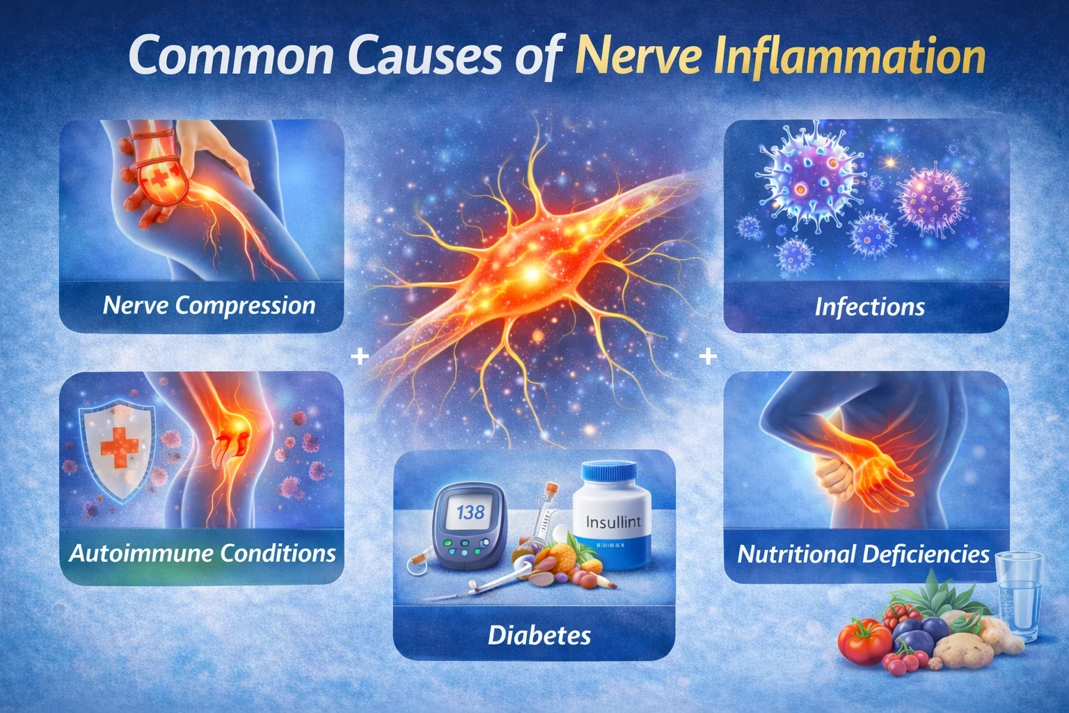Common causes of nerve inflammation image