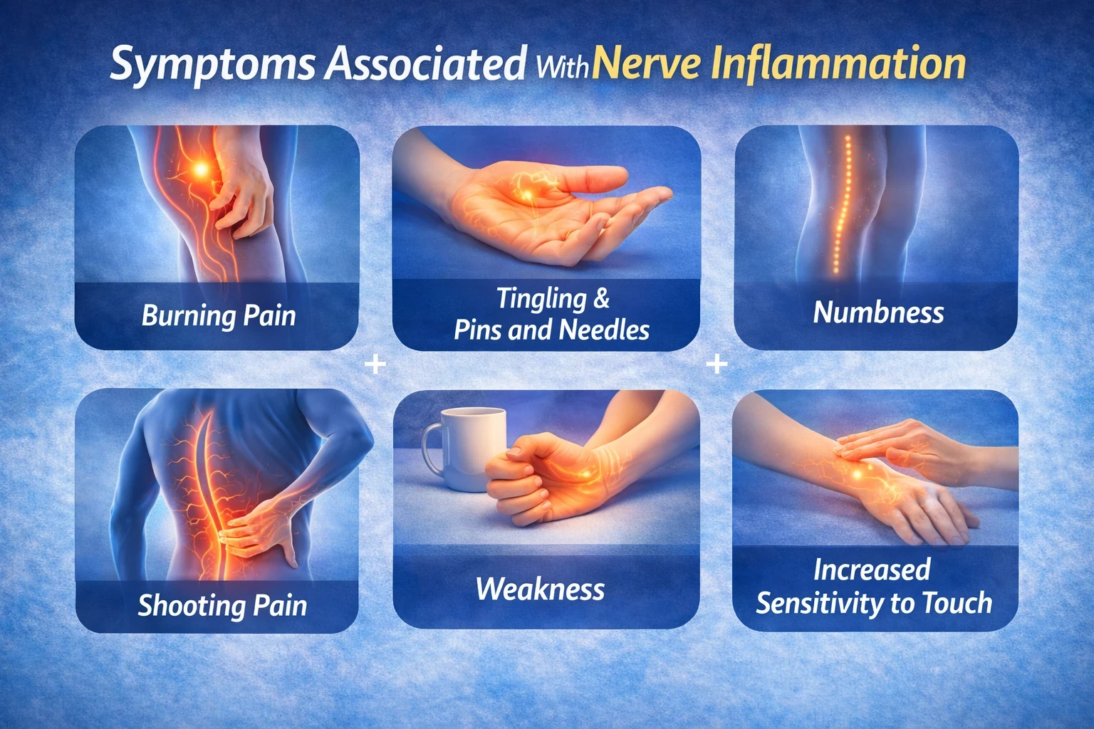 Symptoms associated with nerve inflammation image