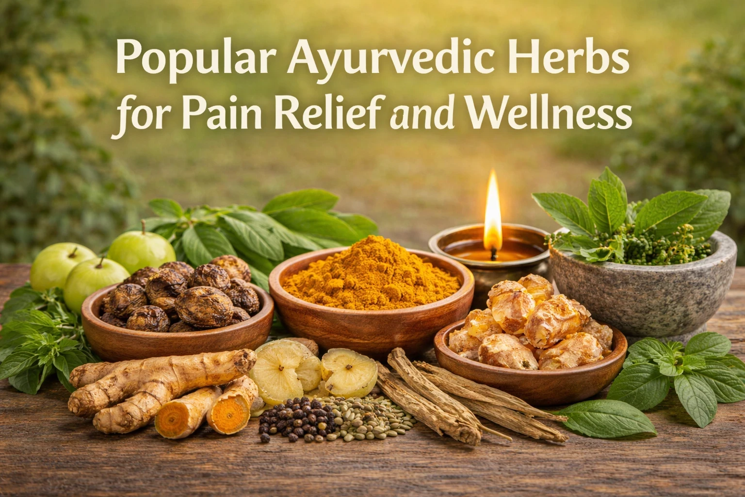 Popular Ayurvedic Herbs for pain relief and wellness image