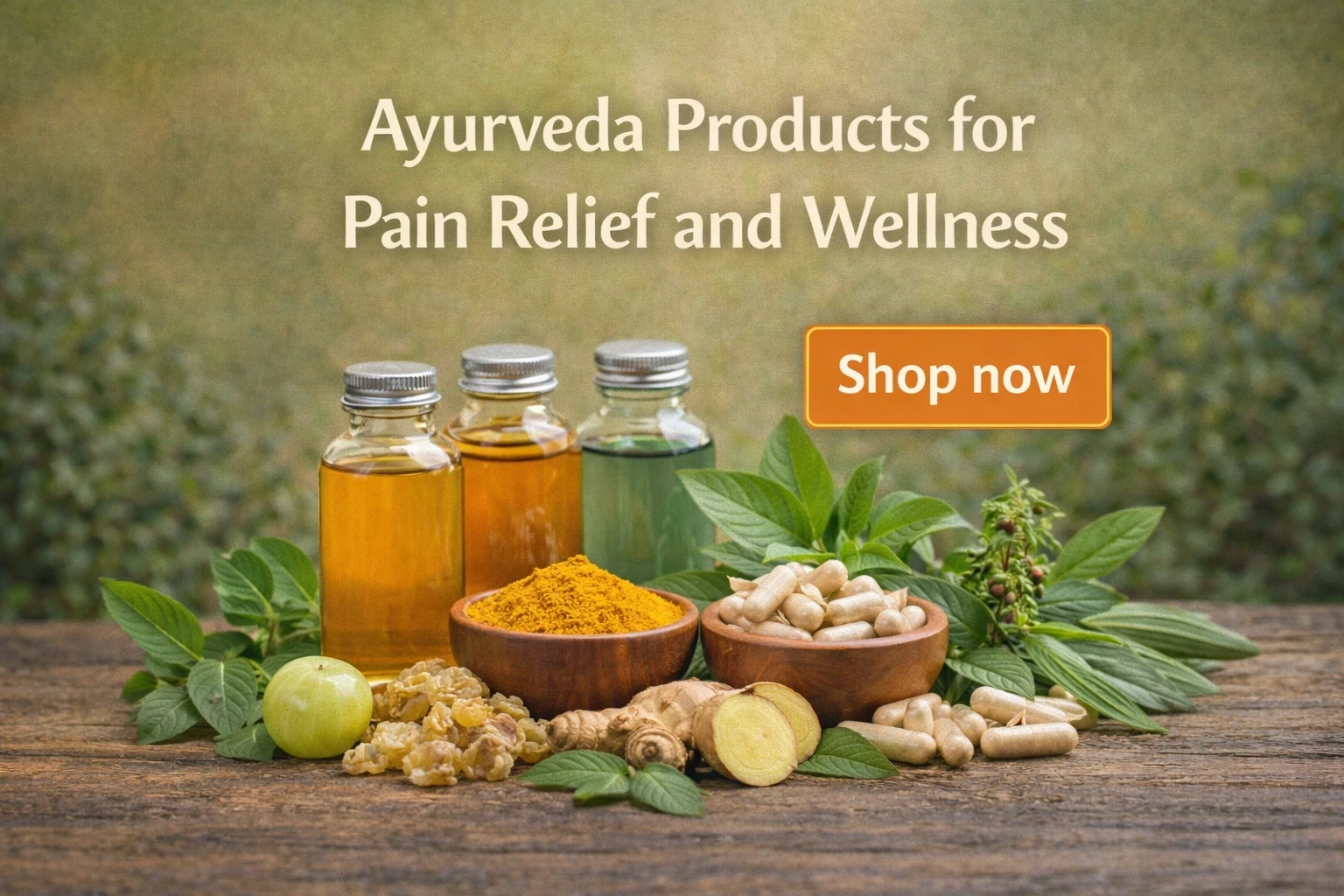 Ayurveda Products for pain relief and wellness image
