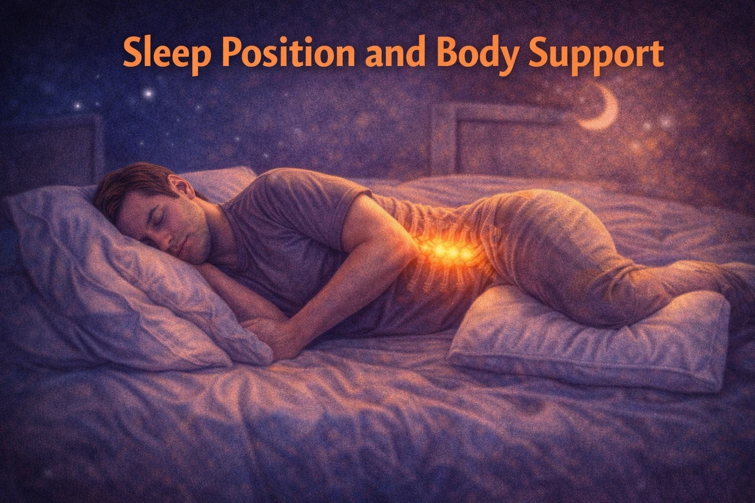 Sleep position and body support for pain that gets worse at night image