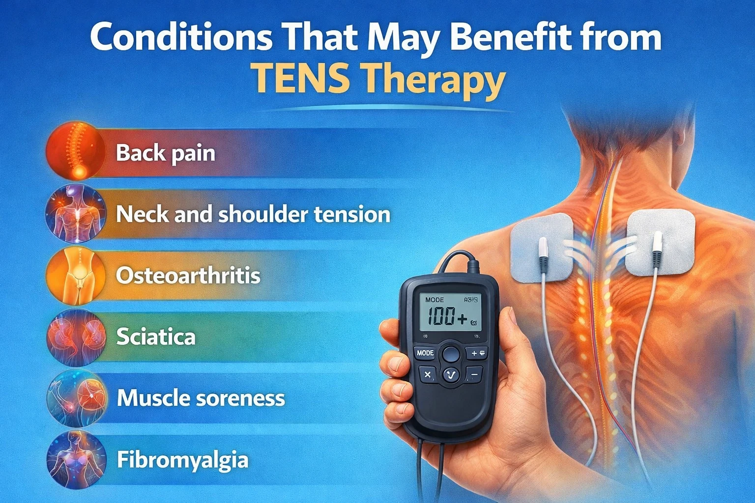 Conditions that may benefit from TENS Therapy image