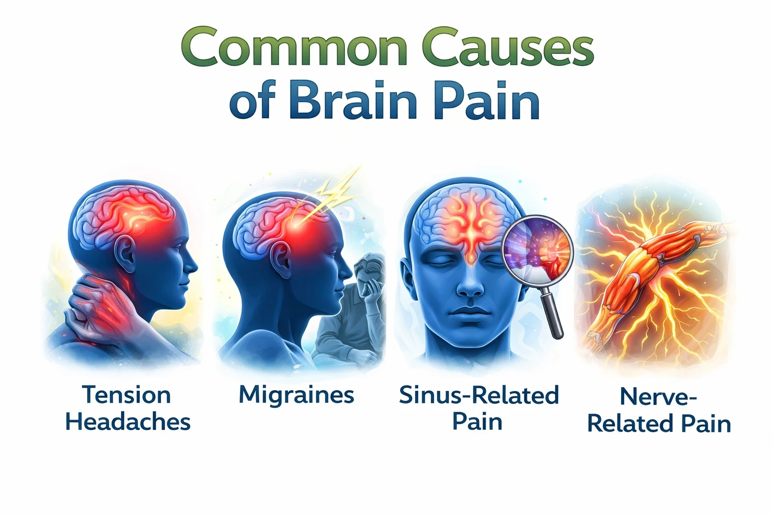 Common causes of brain pain image
