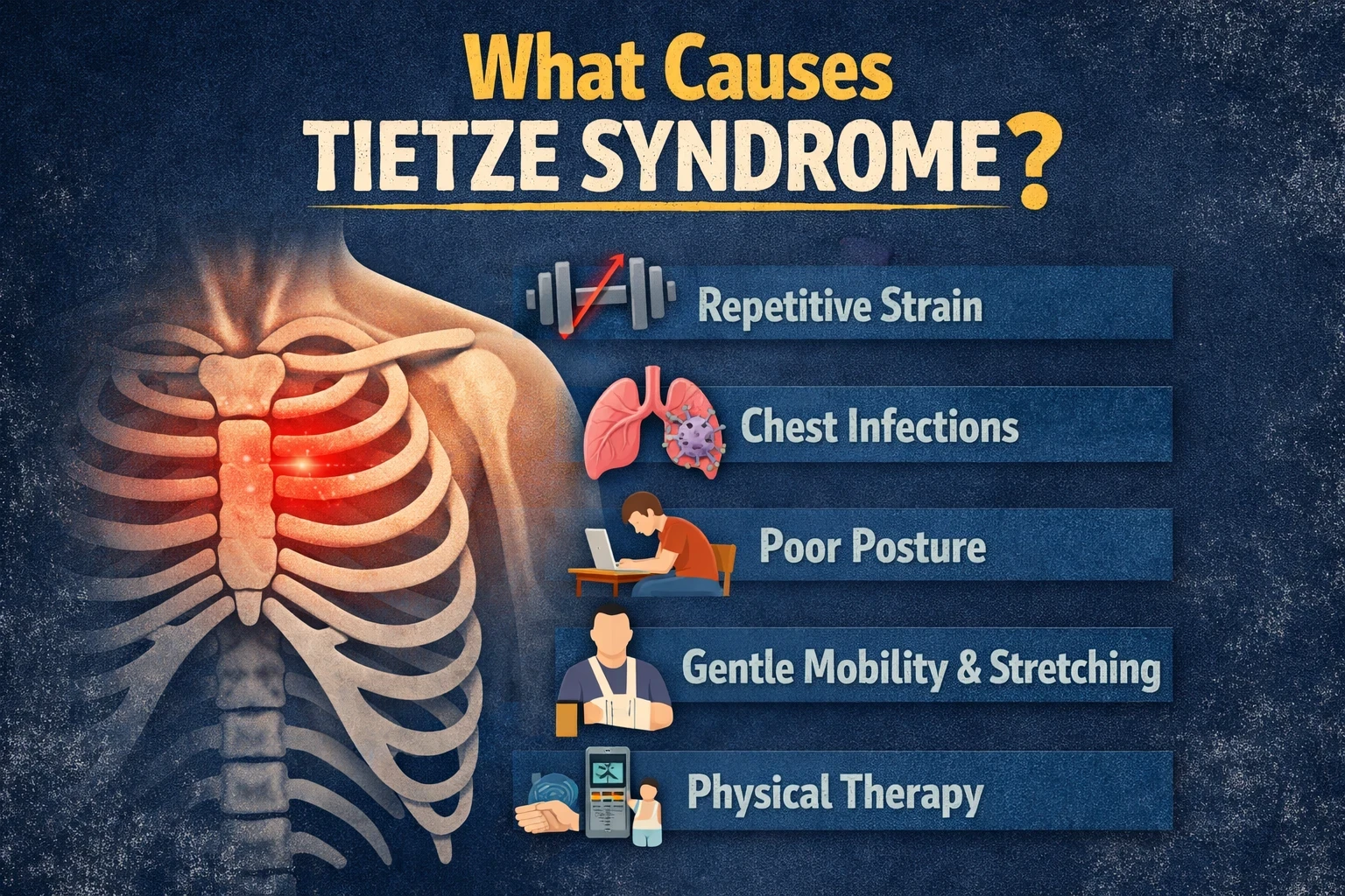What causes Tietze syndrome image