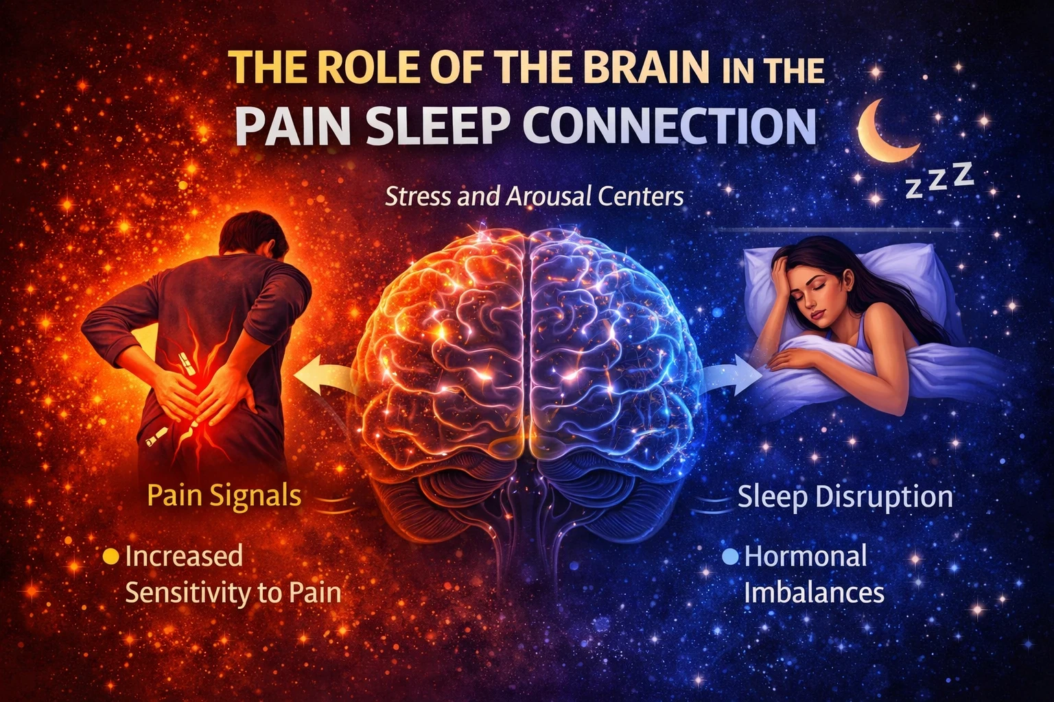 The role of the brain in the pain sleep connection image