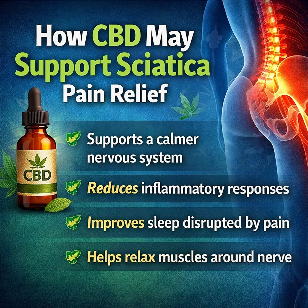 How CBD May support sciatica pain relief image