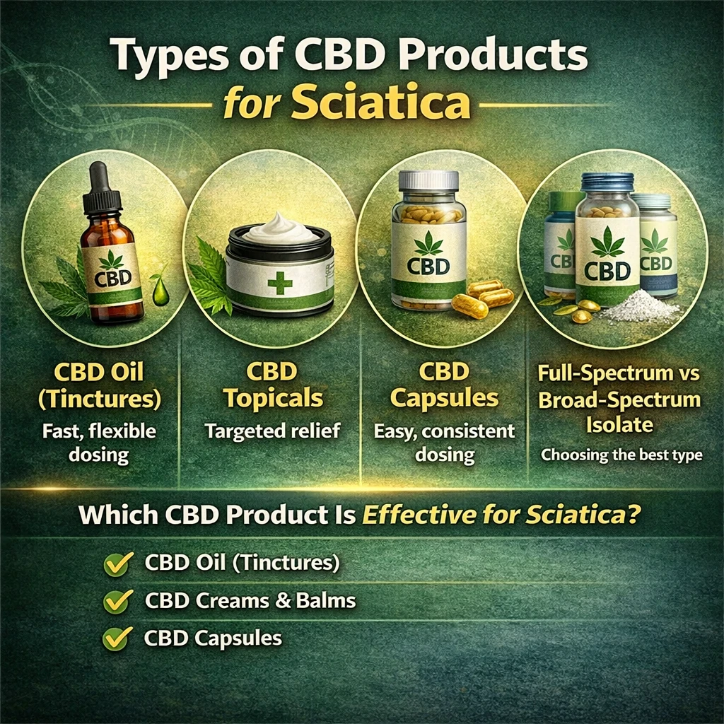 Types of CBD Products for Sciatica image