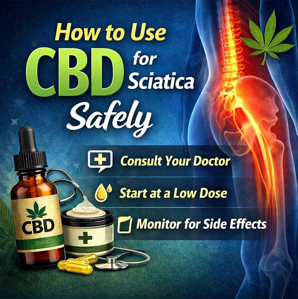 How to use CBD for sciatica safely image