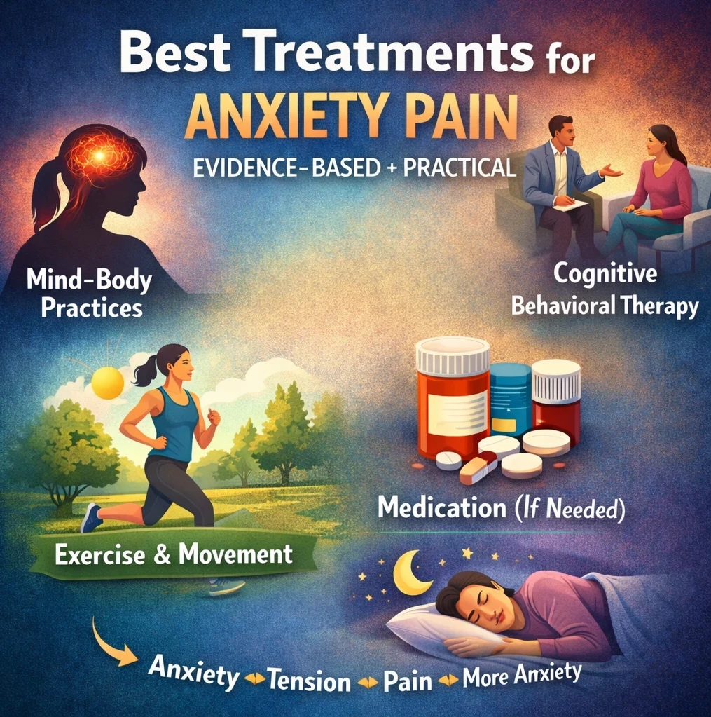 Best treatments for anxiety pain image