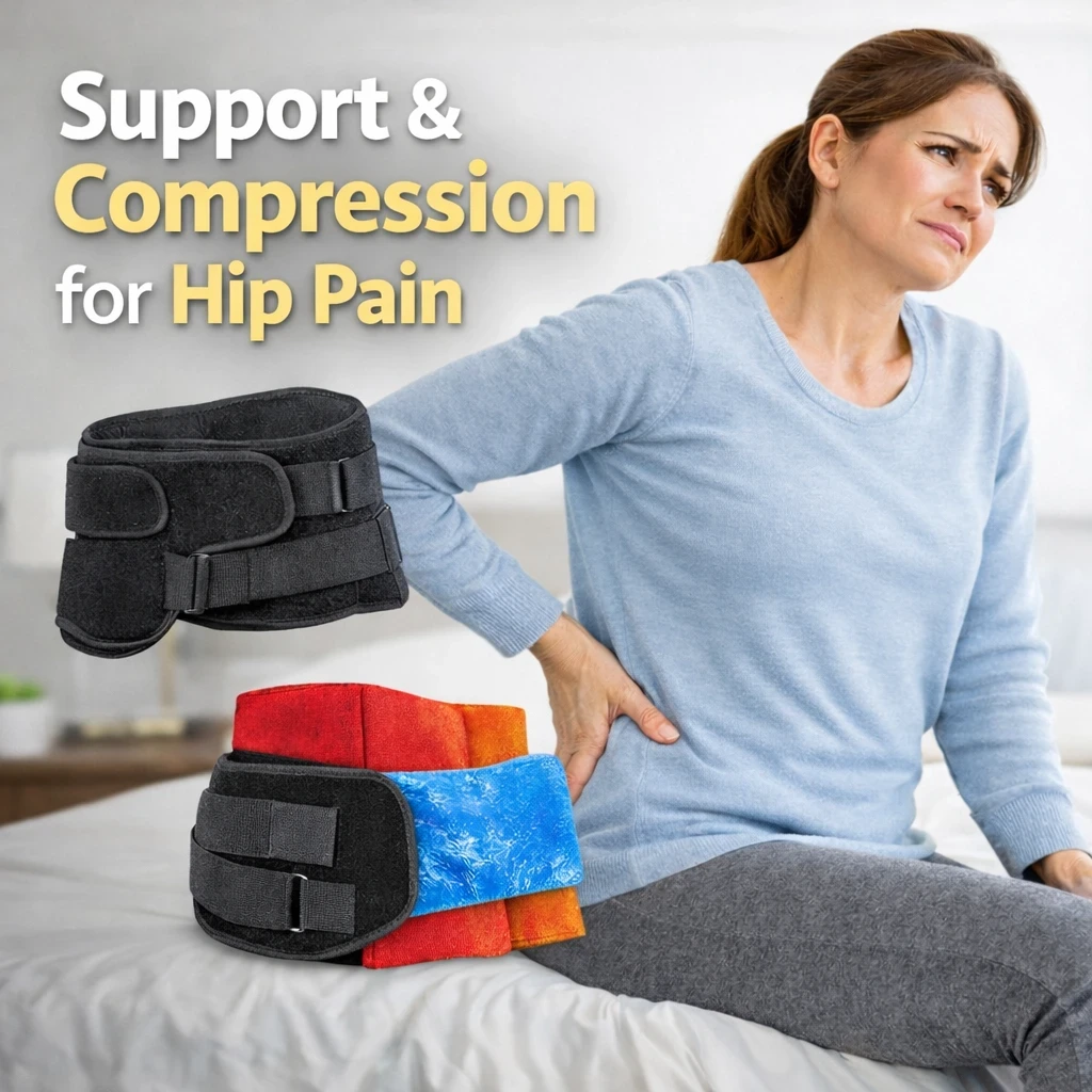 Support and compression products for hip pain image