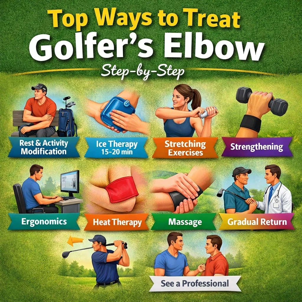Best ways to treat golfers elbow image