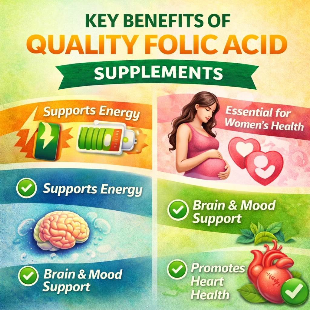 Key Benefits of Quality Folic Acid Supplements image