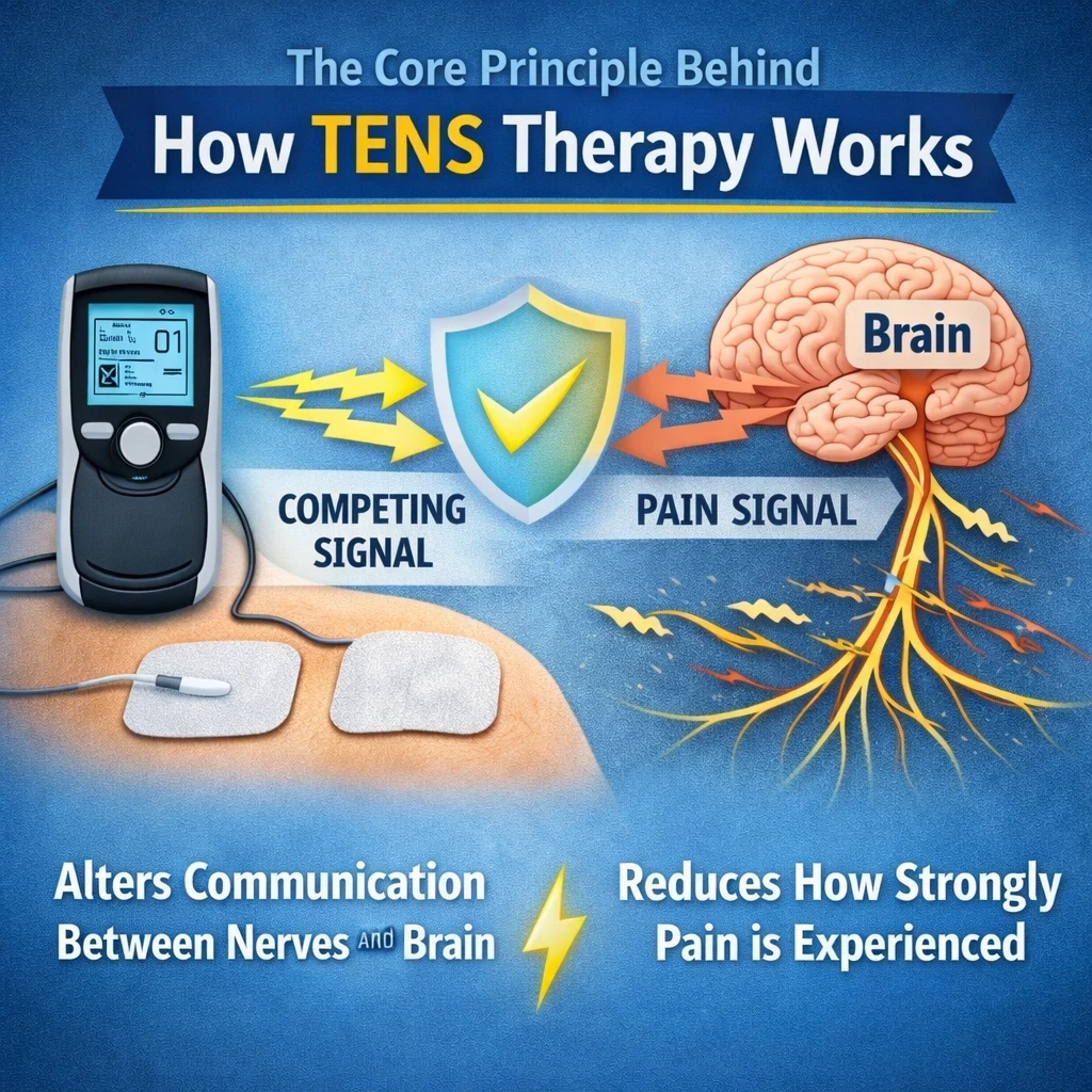 The core principle how TENS Therapy works image