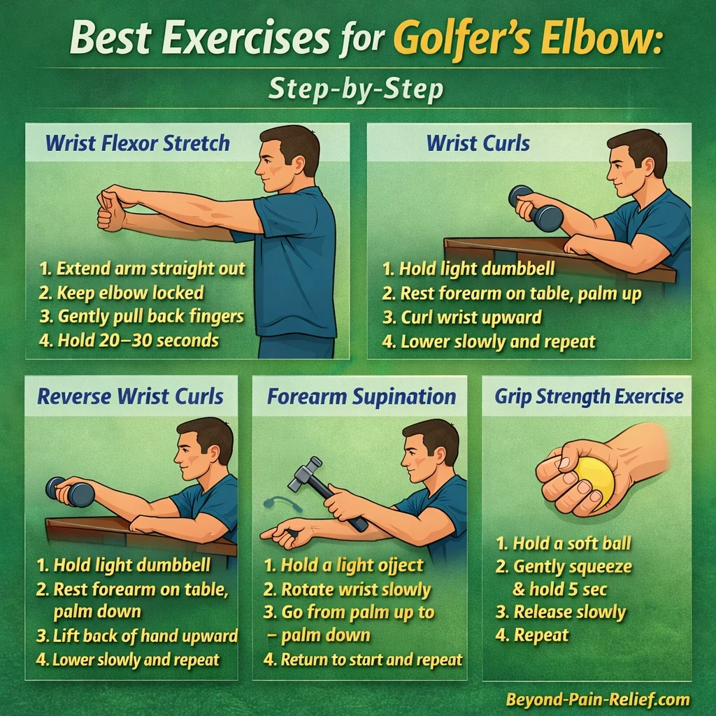 Best exercises for golfers elbow step by Step guideimage