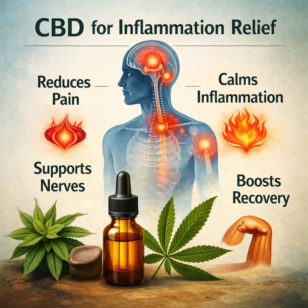 CBD oil inflammation benefits image