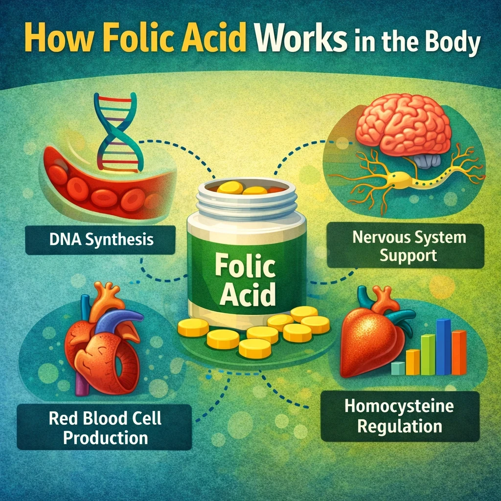 How folic acid works in the body image