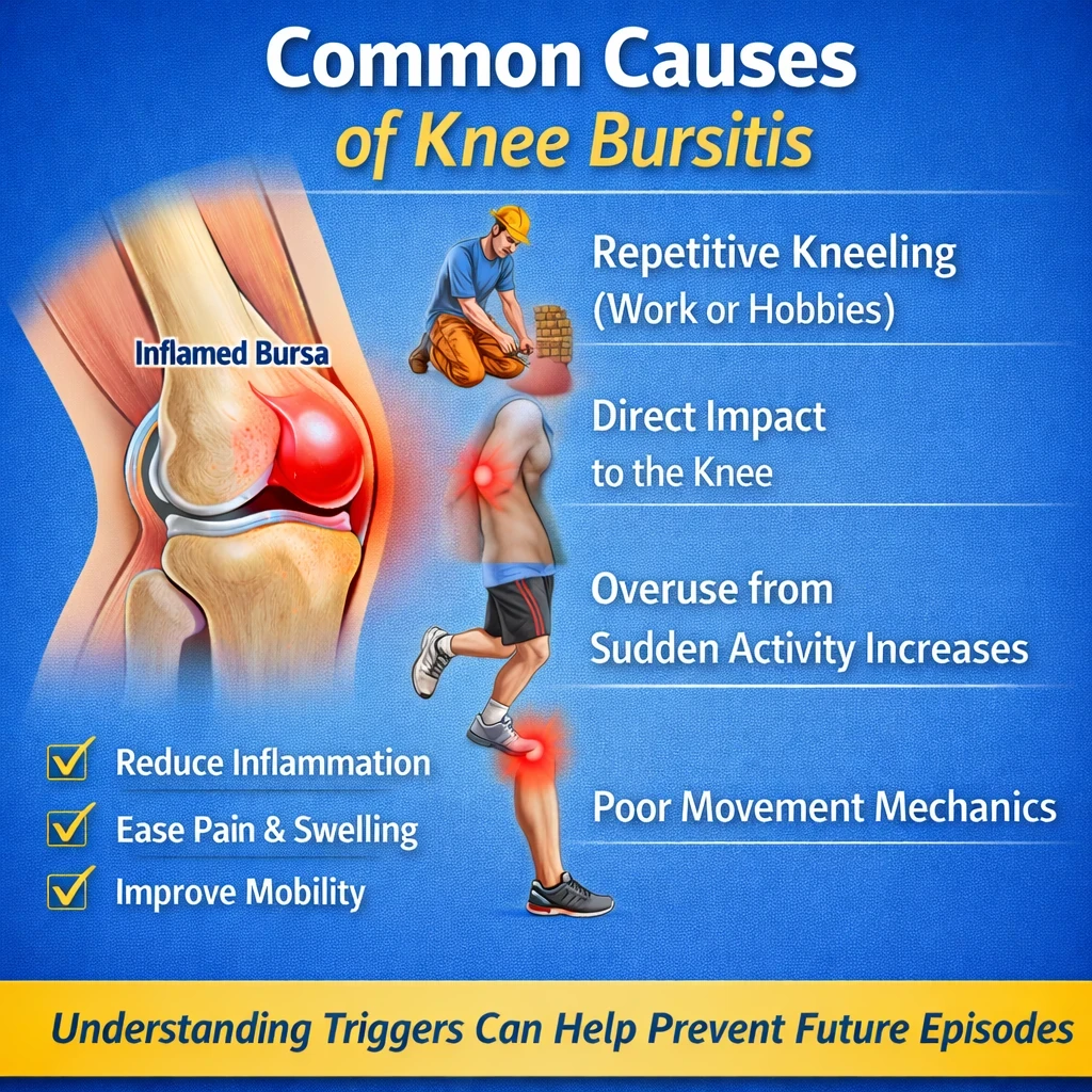 Common causes of knee bursitis image