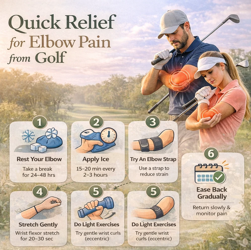 Quick Relief for elbow pain from golf image