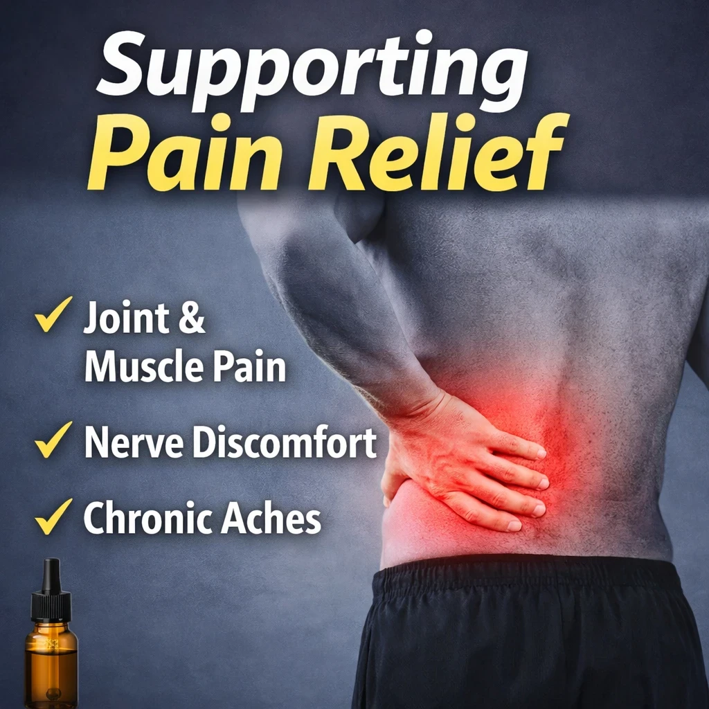CBD benefits supporting pain relief image