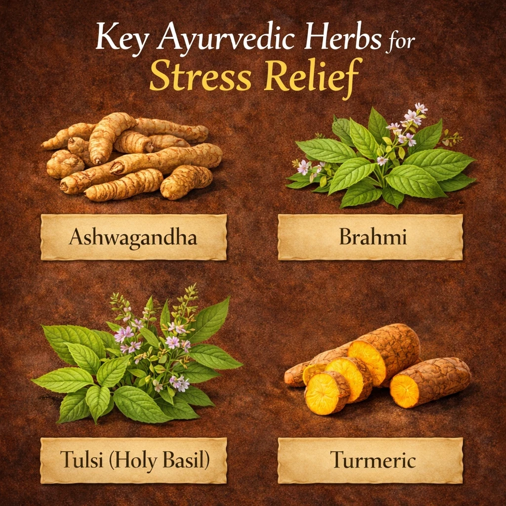 Key Ayurvedic Herbs for stress relief image