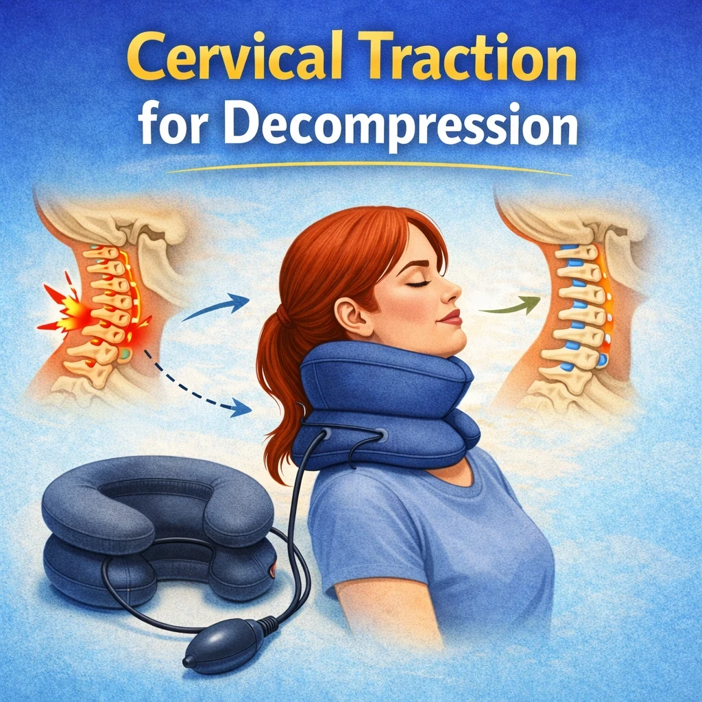 Cervical traction for decompression image