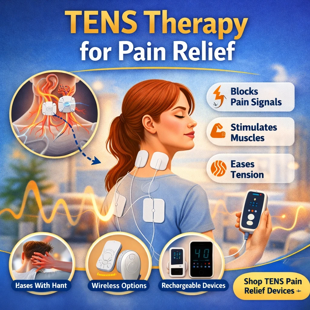 TENS therapy for neck pain relief image