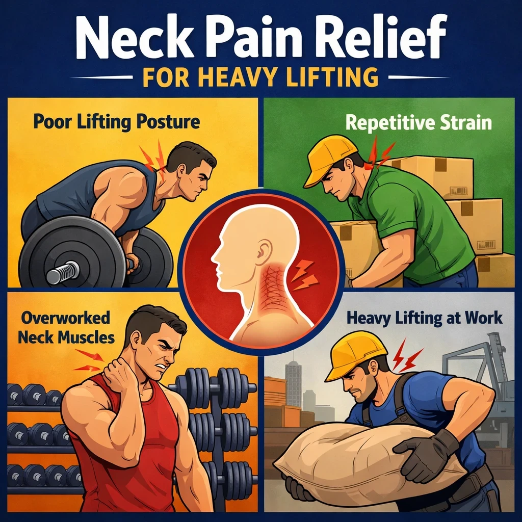 Neck Pain Relief for heavy lifting image
