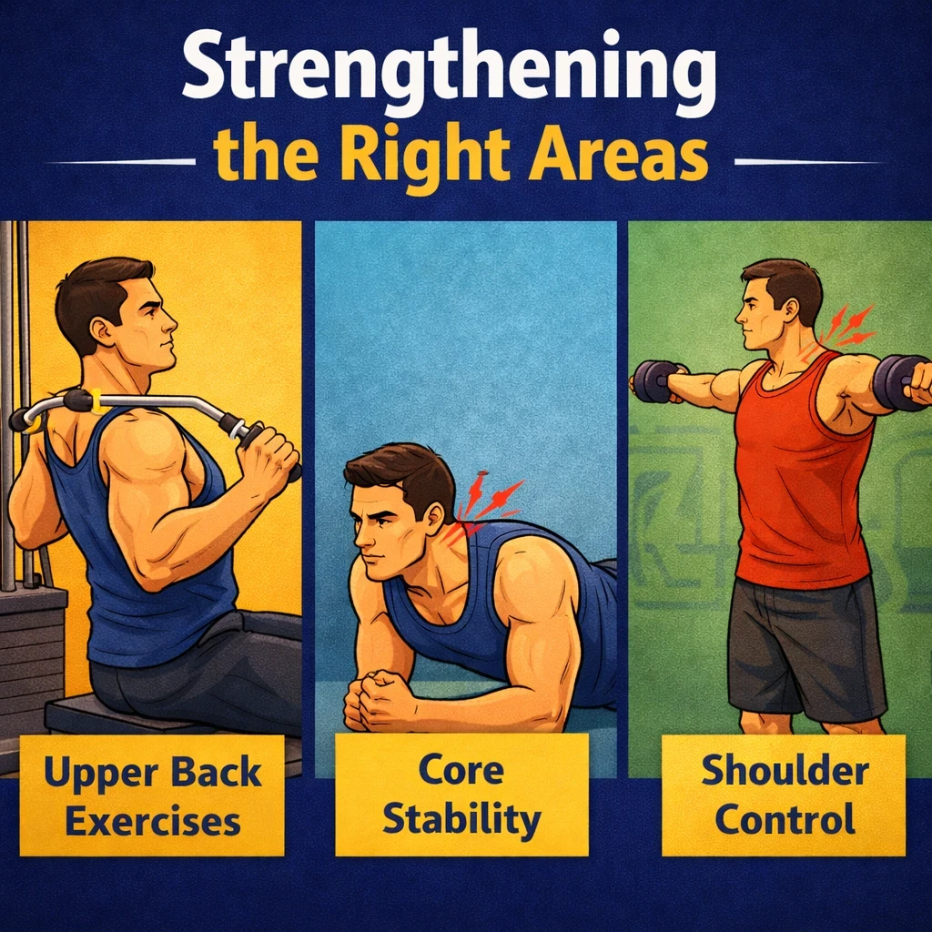Strengthening the right areas for neck pain relief for heavy lifting image
