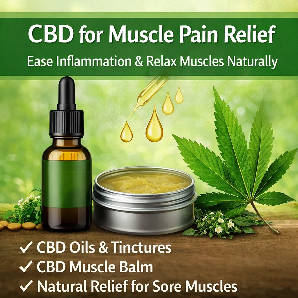 CBD for muscle pain relief image