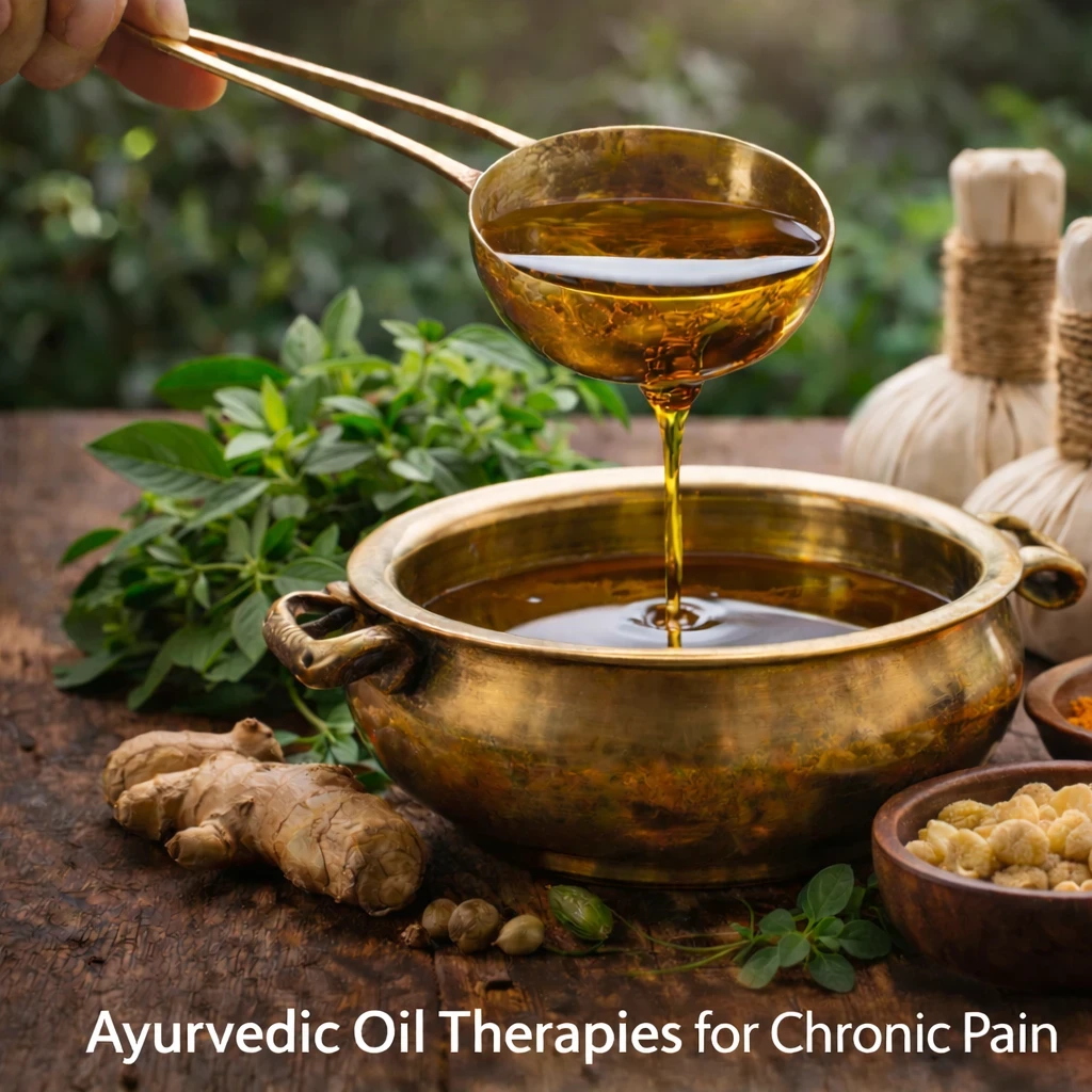 Ayurvedic oil therapies for chronic pain relief image