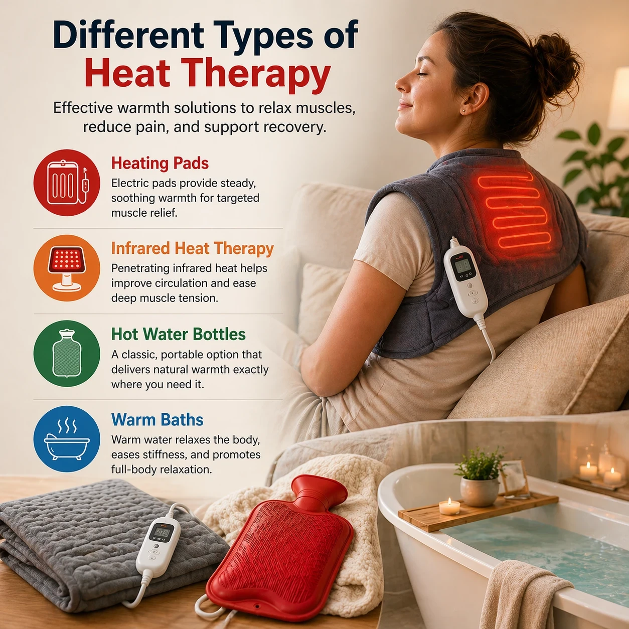 Different types of heat therapy images