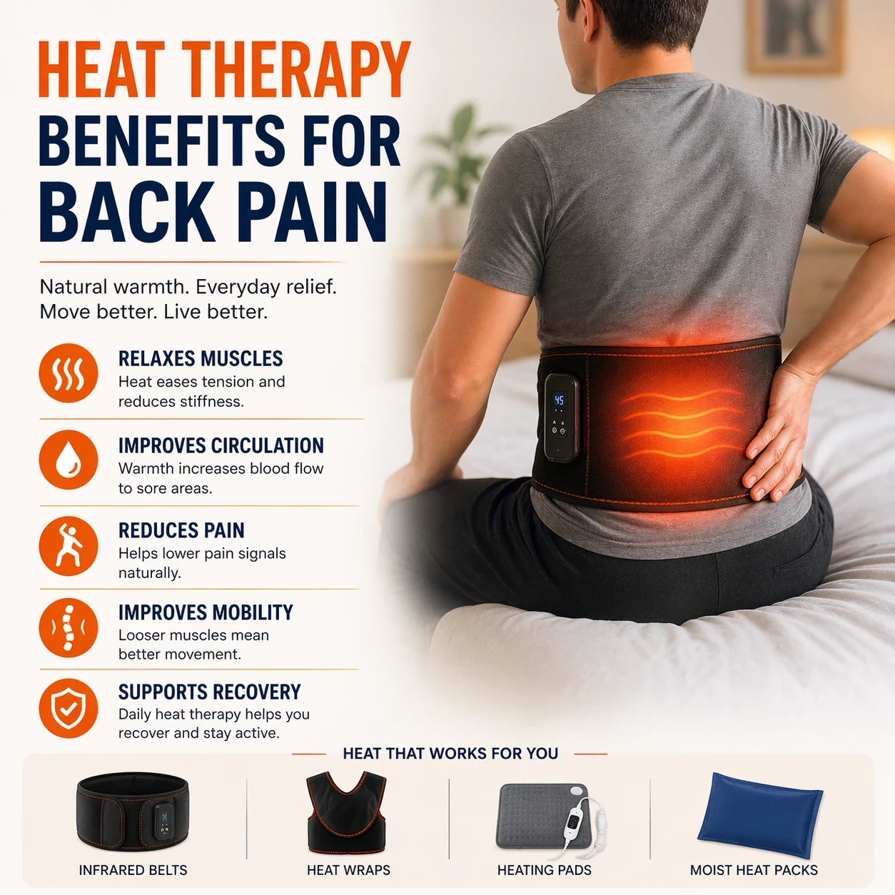 Heat Therapy Benefits for Back Pain image