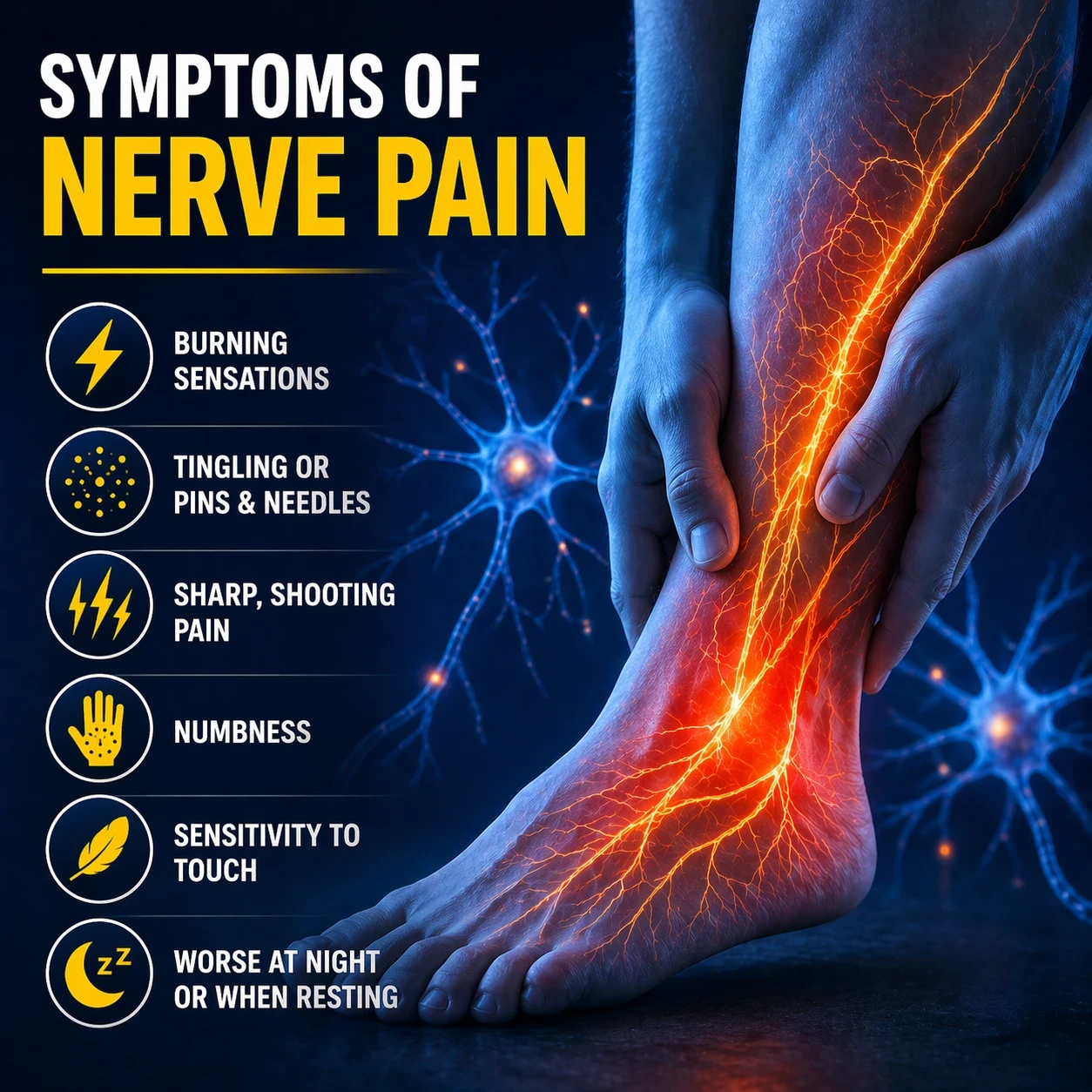 Symptoms of nerve pain image