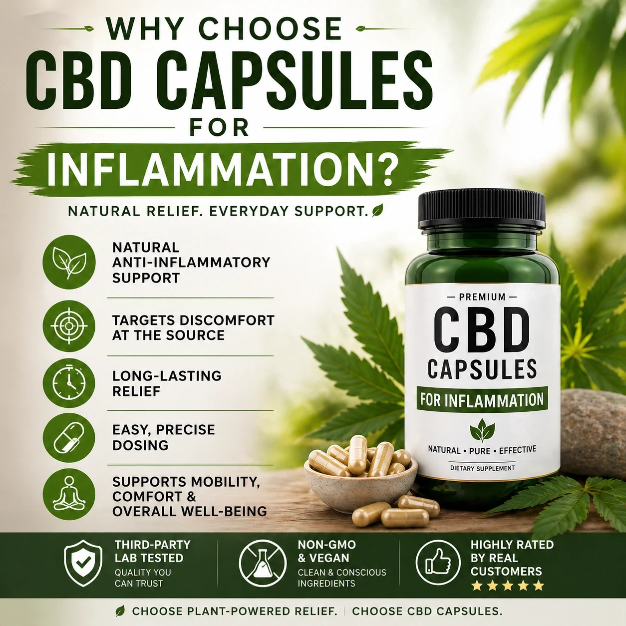 Why choose CBD capsules for inflammation image