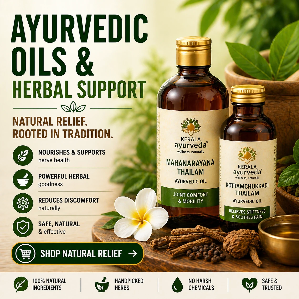 Ayurvedic oils and herbal support image