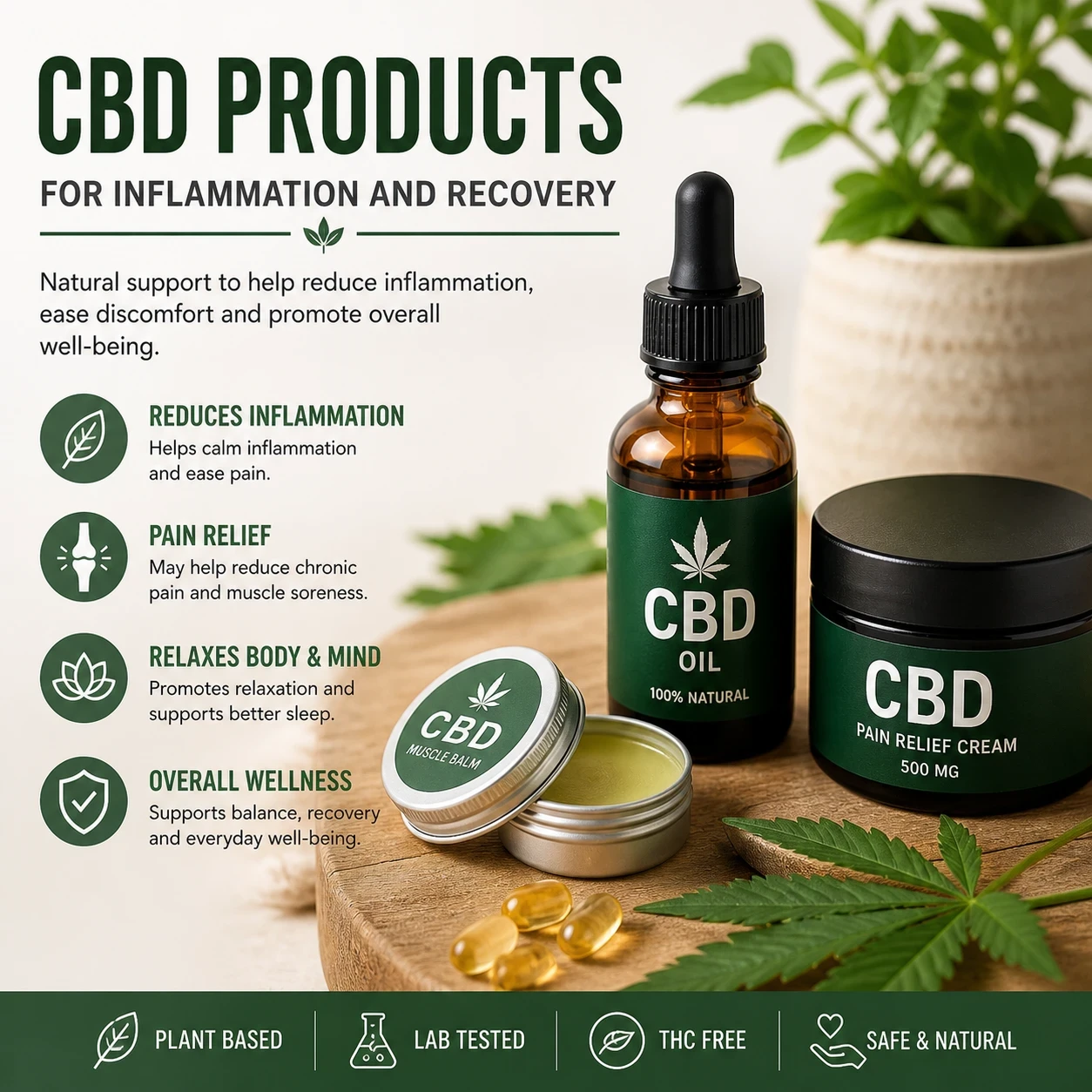 CBD products for inflammation control image