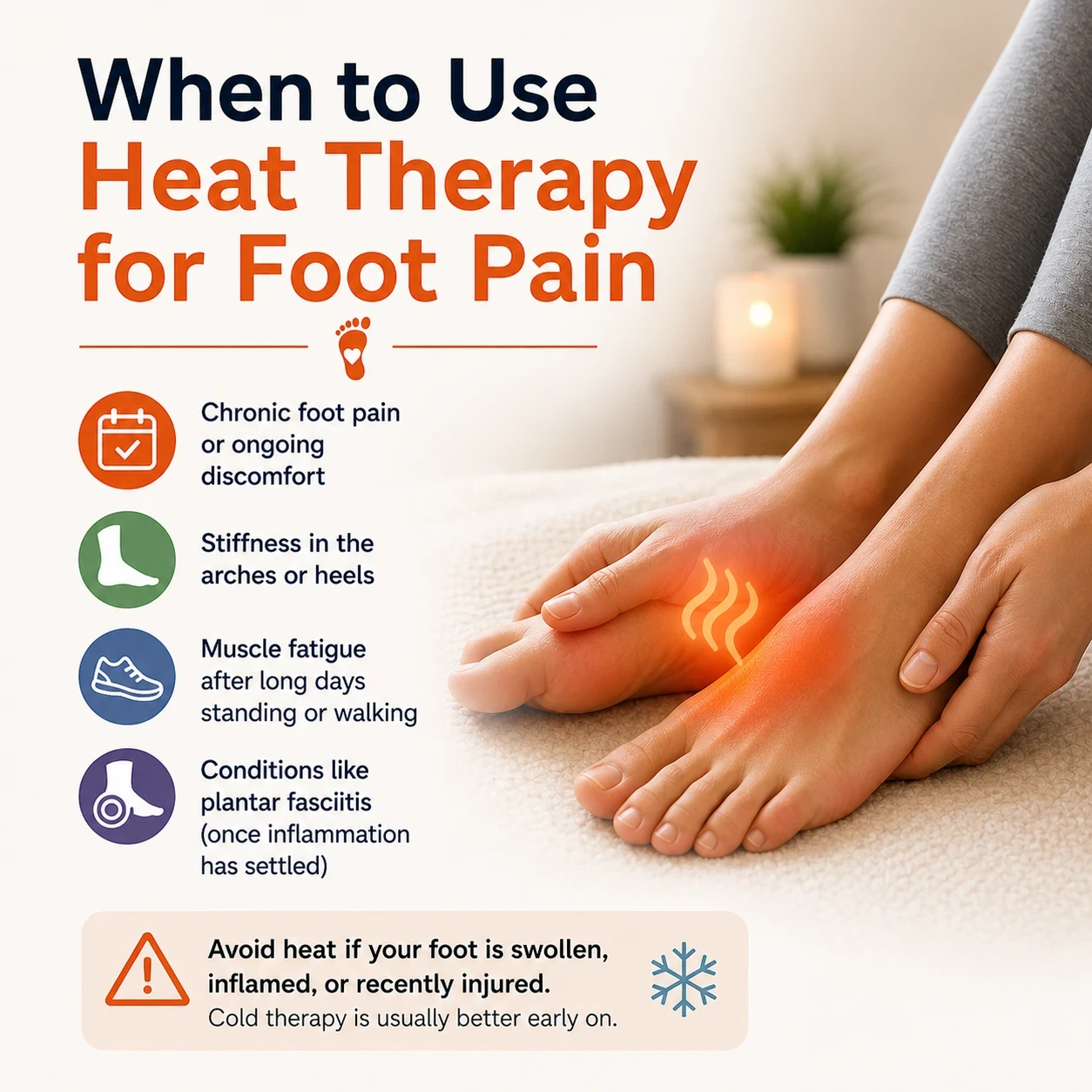 When to Use Heat therapy for foot pain image