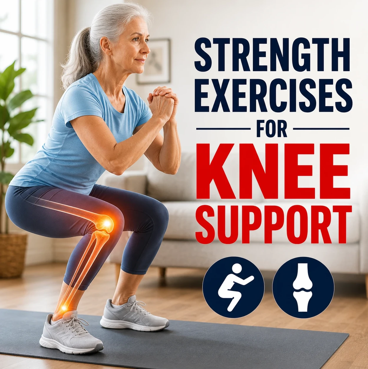 Strength exercises for knee support image